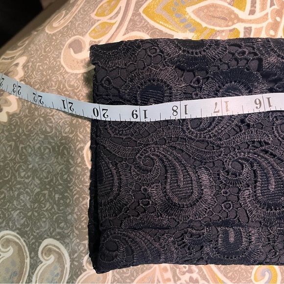 Talbots Women’s Coat Navy Blue Lace overlay Size 8 - Picture 7 of 9